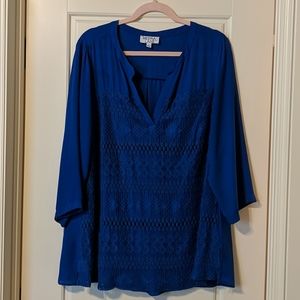 Dia & Co. royal blue rayon top